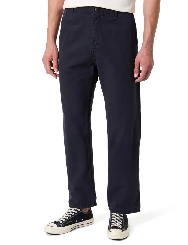 7 For All Mankind Men's Carpenter Chino Canvas Navy Pants, Blue, 34W