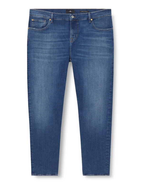 7 For All Mankind Men's Slimmy Tapered Vernon Jeans, Mid Blue, 29W