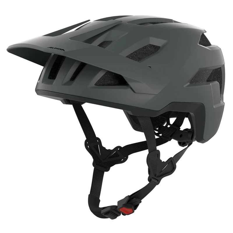 ALPINA TAUNUS – Lightweight bike helmet with deep protection at the temples and back of the head, large ventilation system, integrated insect net - midnight-grey black matt - 52-56