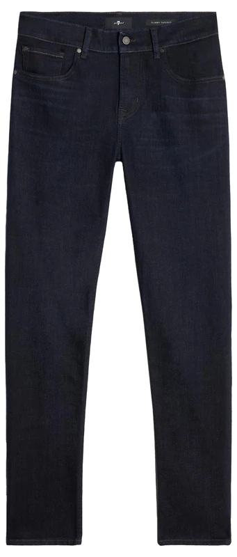 7 For All Mankind Men's Slimmy Tapered Oak Jeans, Dark Blue, 34W