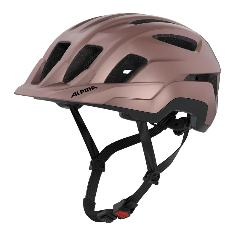 ALPINA PARANUS – Lightweight bike helmet with strong impact absorption thanks to Hi-EPS, large ventilation, integrated insect net, and adjustable fit - rose matt - 52-56