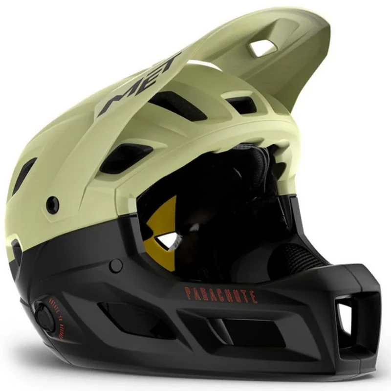 MET Parachute MCR MIPS Full Face Cycling Helmet, Pistachio Matt Green, Size 56-58cm - Image 1