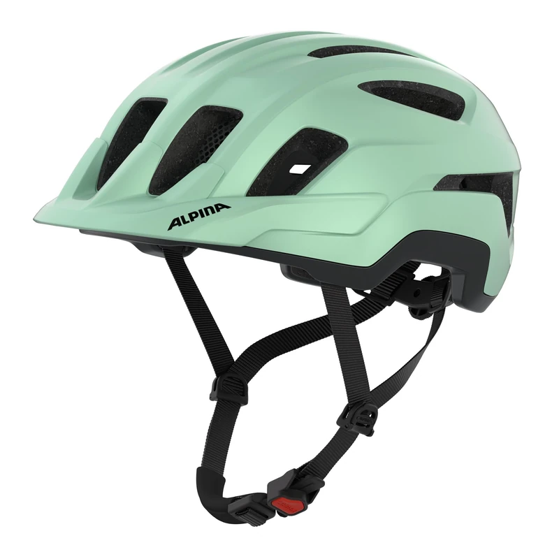 ALPINA PARANUS – Lightweight bike helmet with strong impact absorption thanks to Hi-EPS, large ventilation, integrated insect net, and adjustable fit - pastel green matt - 55-59