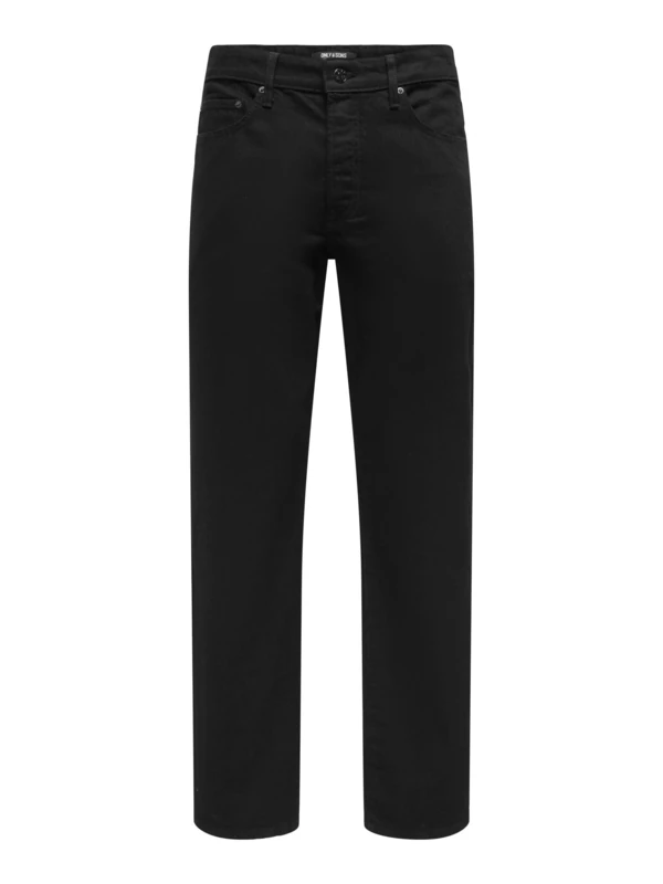 ONLY & SONS Onsedge STR Stay Black 3425 Azg DNM Noos, Black Denim, 28 W/ 30 L