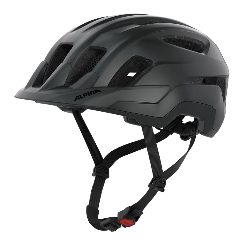 ALPINA PARANUS – Lightweight bike helmet with strong impact absorption thanks to Hi-EPS, large ventilation, integrated insect net, and adjustable fit - black matt - 55-59