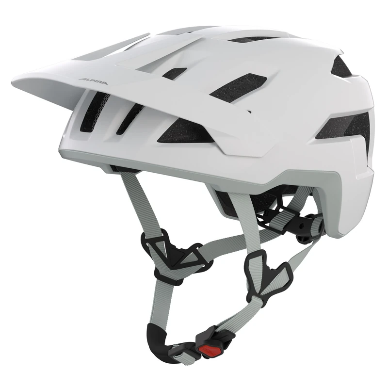 ALPINA TAUNUS – Lightweight bike helmet with deep protection at the temples and back of the head, large ventilation system, integrated insect net - white-smoke-grey - 55-59