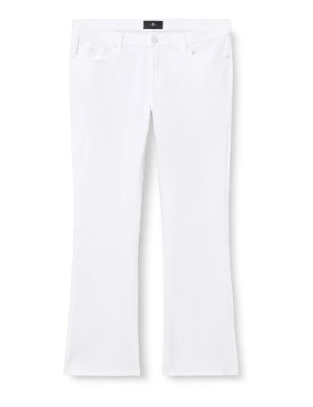 7 For All Mankind Women's Original Bootcut Tailorless Broken Twill White Pants, 30 W