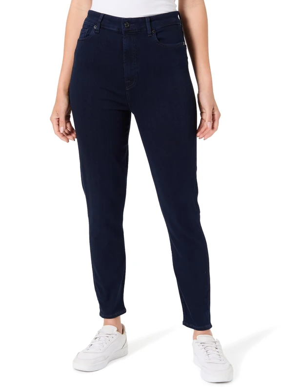 7 For All Mankind Women's Aubrey Certainty Jeans, Dark Blue, 31 W