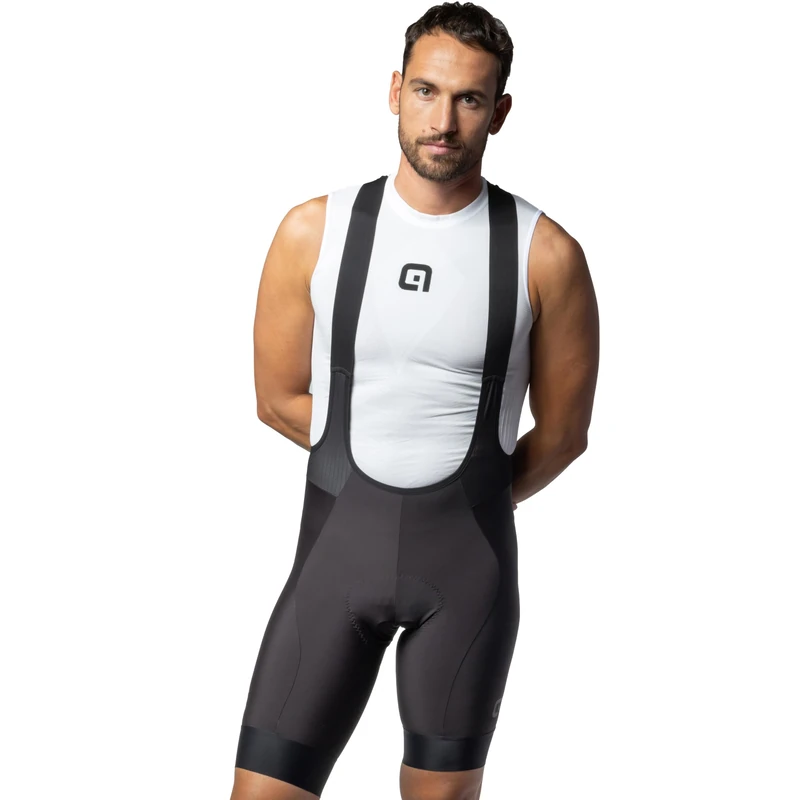 Alé Cycling Men's R-EV1 K-Coldblack 2.0 Bib Shorts, Black, L