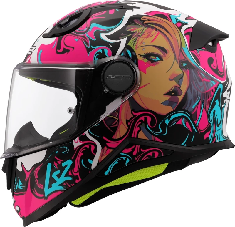 LS2 FF812 Kids Childrens Full Face Motorcycle Motorbike Helmet ECE 2206 Approved. CYBERG Matt Purple Cyan. Small (47-48 cm) - Image 1