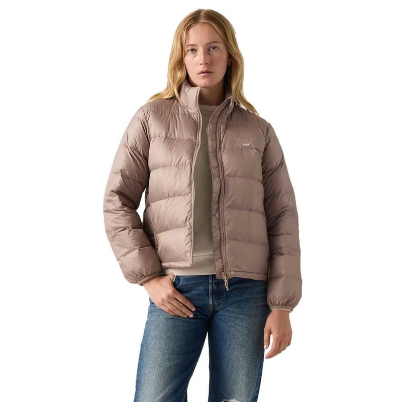 Levi's Polly Packable Dwn Jacket Taupe Grey, Taupe Gray, L