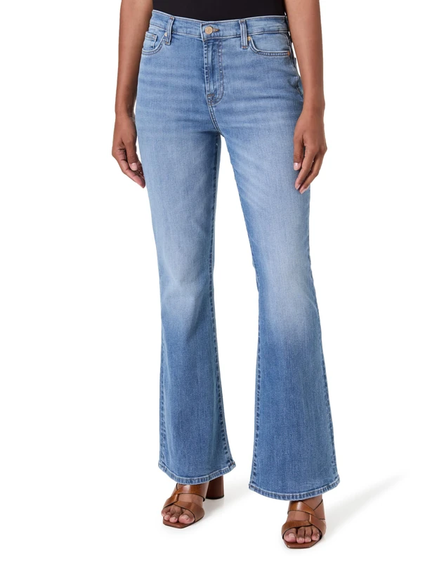 7 For All Mankind Women's Hw Ali Pine Jeans, Light Blue, 31 W