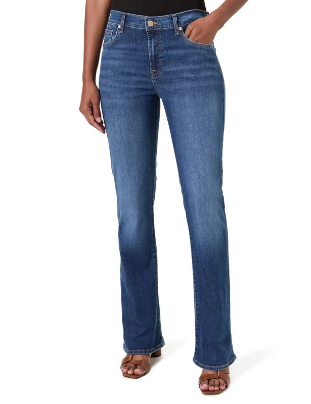 7 For All Mankind Women's Bootcut Royalty Jeans, Mid Blue, 31 W