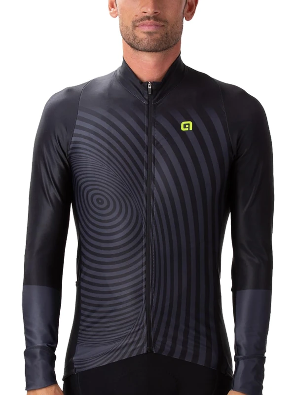 Alé Men's PR.R Green Digital Long Sleeve Cyling Jersey, Black, 4XL