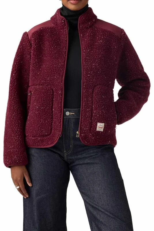 Levi's Sienna Sherpa Jacket H225 Nep Tawny Port, H225 Nep Tawny Port, L