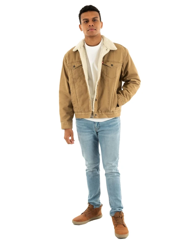 Levi's Type 3 Sherpa Trucker Ermine, ERMINE, L