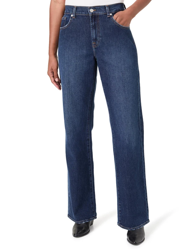 7 For All Mankind Women's Tess Trouser Radar Jeans, Dark Blue, 30 W