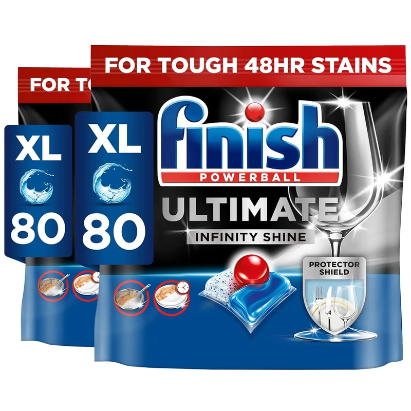 Finish Ultimate Infinity Shine Dishwasher Tablets Total 160 Bulk