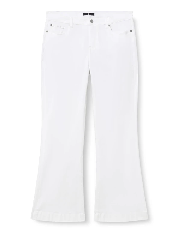 7 For All Mankind Women's Dojo Tailorless White Pants, 32W