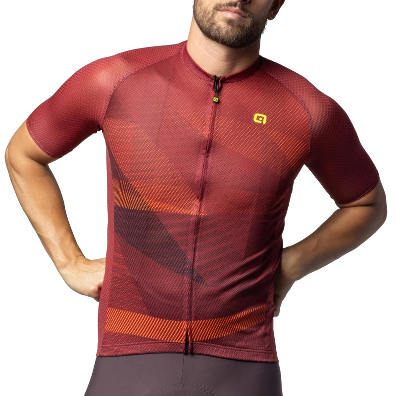 Alé Cycling Men's Pragma Connect Cycling Jersey, Bordeaux, XXL