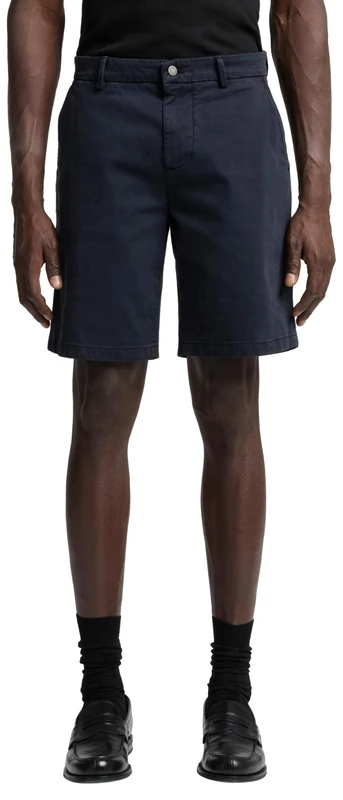 7 For All Mankind Men's Chino Shorts Comfort Sateen Deep Navy Casual, Blue, 34W