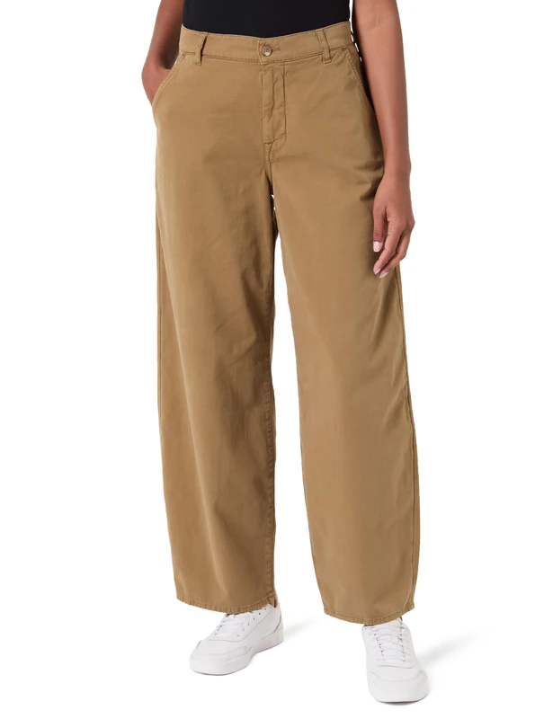 7 For All Mankind Women's Bonnie Trouser Twill Sand Storm Pants, Beige, 29 W