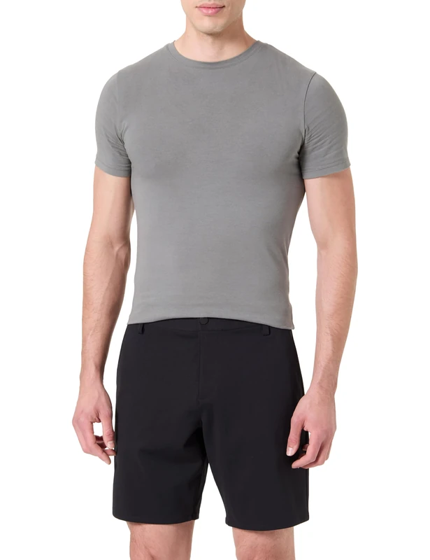 7 For All Mankind Men's Shorts Double Knit Black Casual, 34W