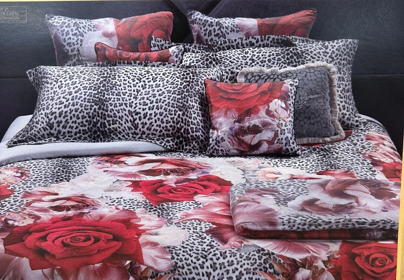 Roberto Cavalli - Bed Sheet Set - 100% Cotton - Includes 1 Fitted Sheet + 1 Flat Sheet + 2 Pillowcases 50 x 80 cm - Single, Double, King - Bedding & Linens
