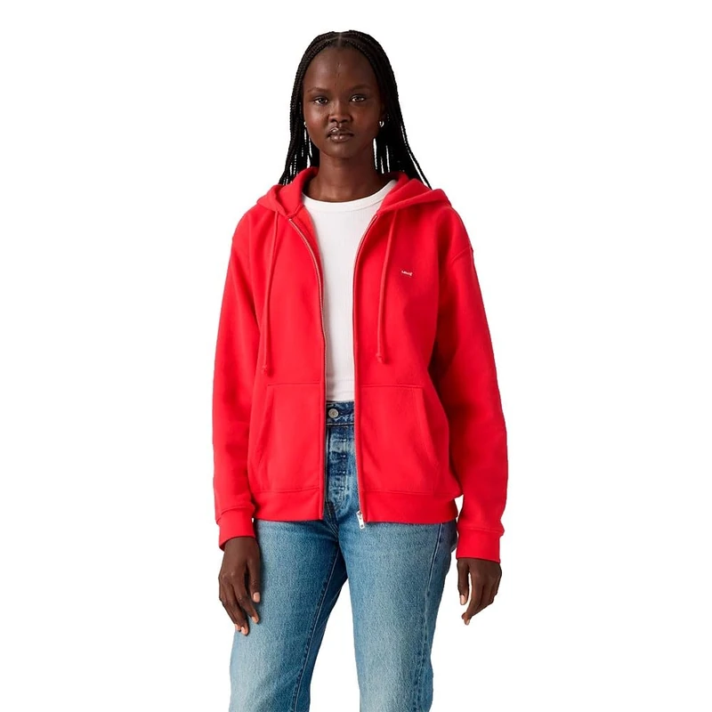 Levi's Everyday Zip Hoodie True Red Fleece, true red, S