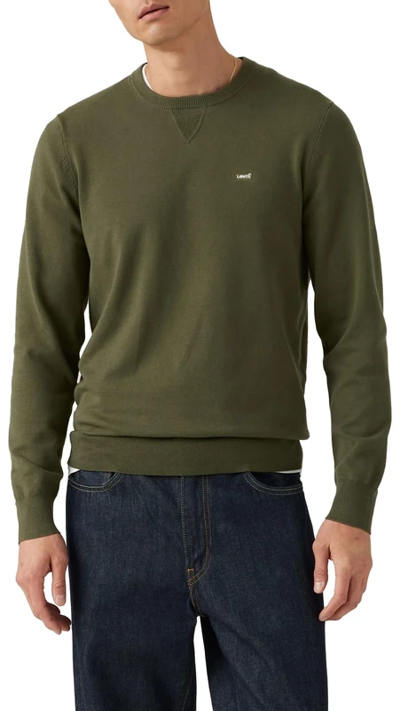 Levi's Men's Lightweight Housemark Sweatshirt, deep Depths, M
