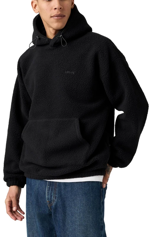 Levi's Men's Cozy Up Hoodie, jet black, L