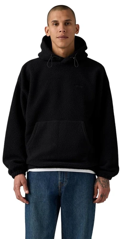 Levi's Men's Cozy Up Hoodie, jet black, XL