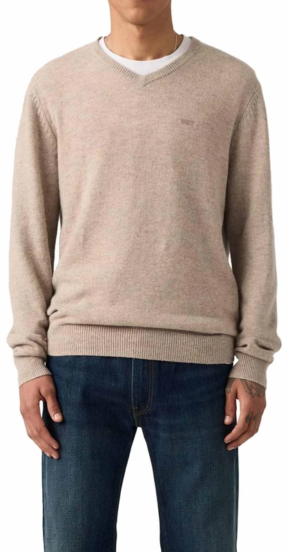 Levi's V Neck Hm Sweater Fungi Heather, Fungi Heather, S