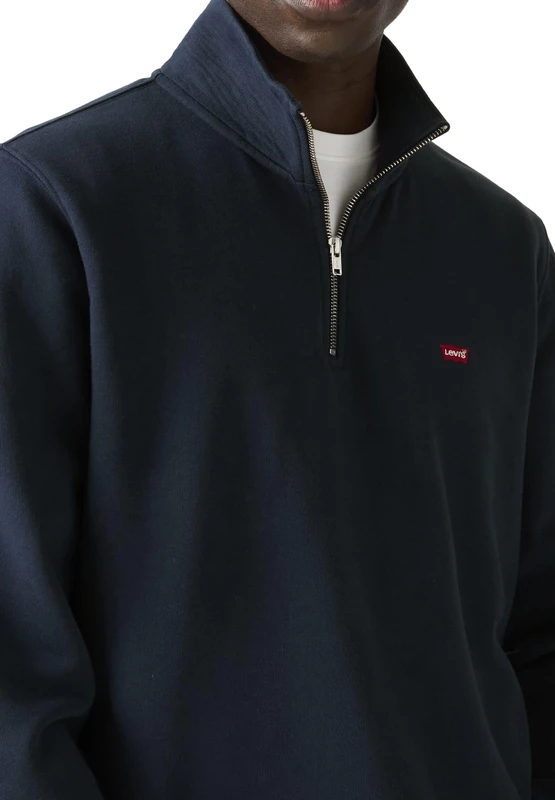 Levi's Men's Original Hm 1/4 Zip Sweatshirt, Blazer navy, XXL
