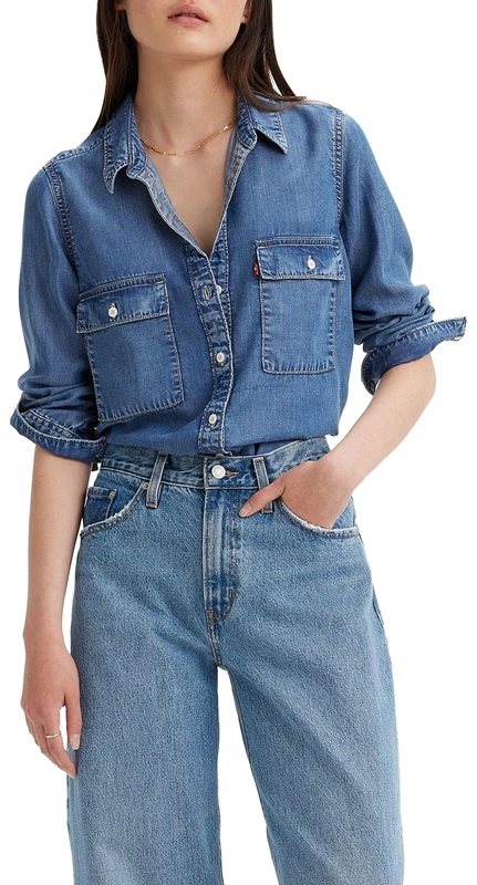 Levi's Women's Doreen Utility Shirt, in Patches 2, XXL