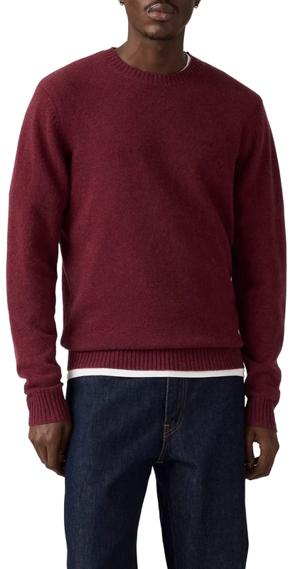 Levi's Men's Original Housemark Sweater Sweatshirt, Tawny Port, XXL