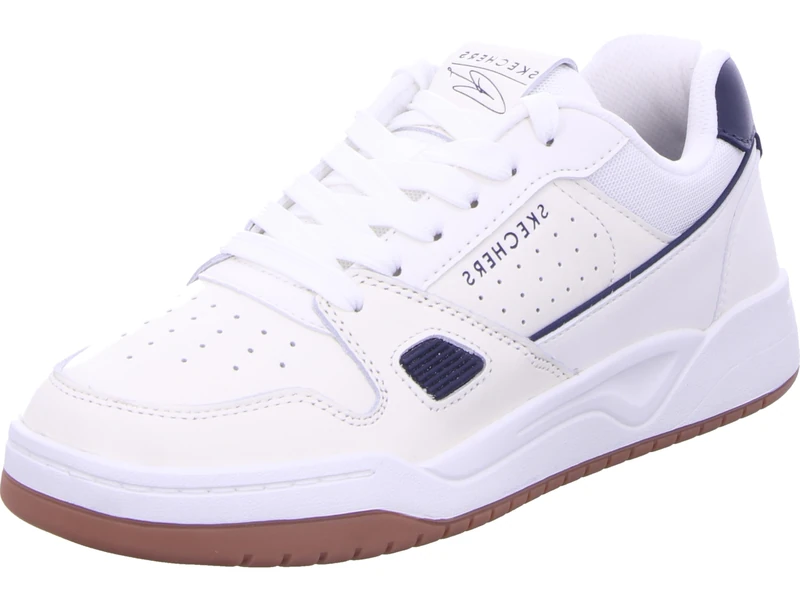 Skechers Men's Koopa Harry Kane Court Sneaker, White Leather, Suede/Navy Trim, 7.5 UK - Image 1