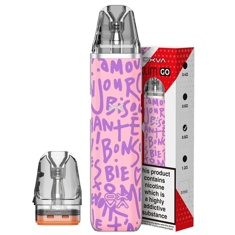 OXVA XLIM GO Vape Kit 30W 1000mAh Battery, Compatible Pods, Sleek Design for Efficient Vaping, 2ML, No Nicotine (Graffiti Pink)