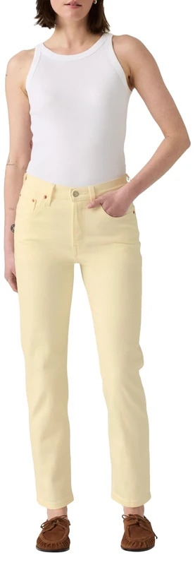 Levi's Women's 501 Crop Jeans, Spacey Brown Rice, 25W / 26L