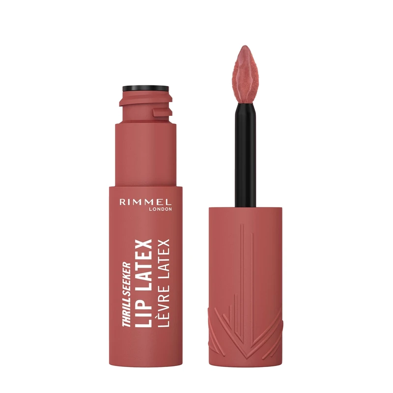 Rimmel Thrill Seeker Lip Latex, 150 Magnetic, Ultra-Smooth Finish, Lasts All Day, Transfer-Proof, Infused with Aloe Vera, Hyaluronic Acid and Vitamin E, Diamond-Like Shape Applicator, Vegan