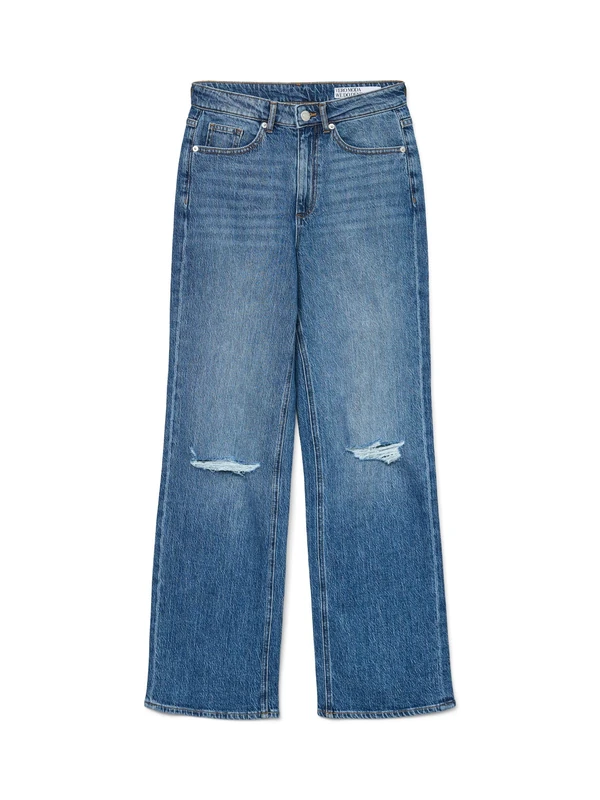 VERO MODA Vmtessa Hr Wide DST Jeans Ra380 Ga Noos, Medium Blue (Medium Blue Denim), 28W x 34L