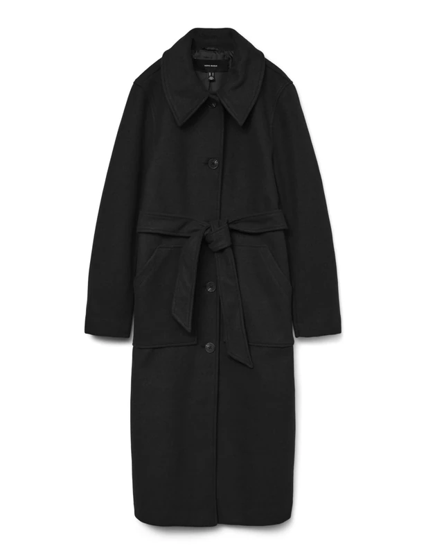VERO MODA Vmfortuneparis Long Coat Ga Boo, black, S