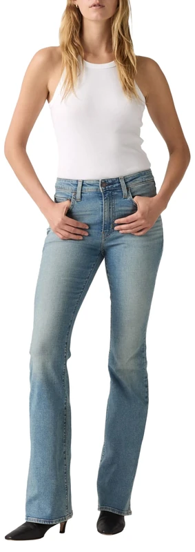Levi's Women's 726 High Rise Flare Jeans, Foggy Falls, 26W x 30L