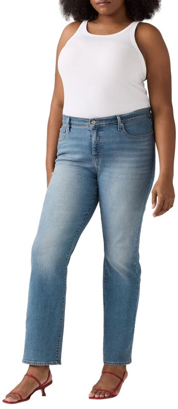 Levi's Women's 314 Pl Shaping Straight Jeans, Eternal Indigo Mid P, 18