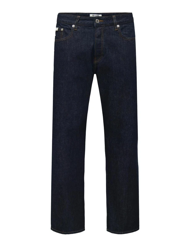 ONLY & SONS Onsedge Straight Db Rinse 4942 Tai DNM, Dark Denim Blue, 36 W/34 L