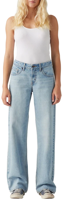 Levi's Women's Low Loose Jeans, Blasted Stone Clean, 27W x 32L