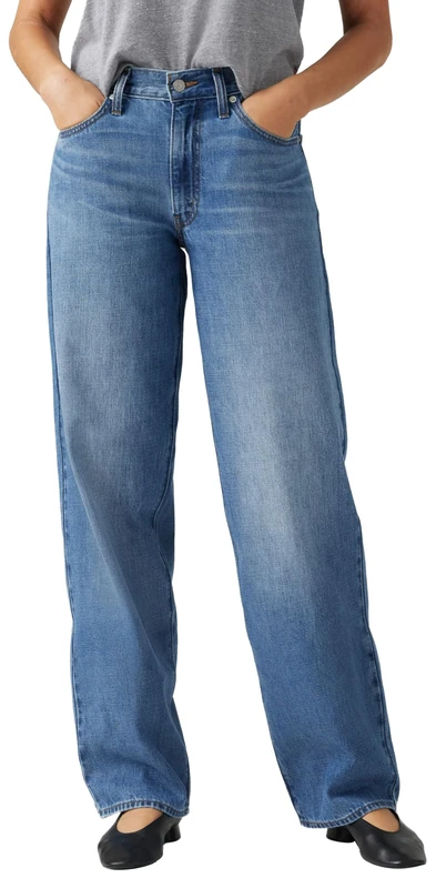 Levi's Women's Baggy Dad Jeans, Heavy Check, 25W x 30L