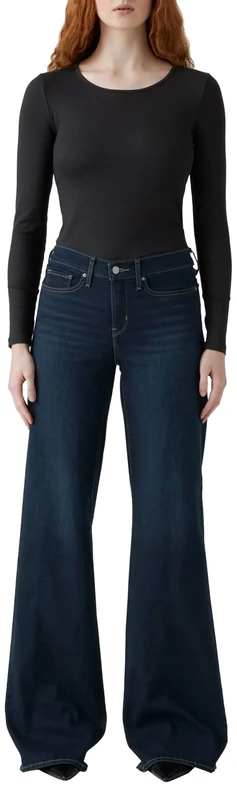 Levi's Women's 318 Shaping Wide Leg Jeans, Chances are, 31W x 30L