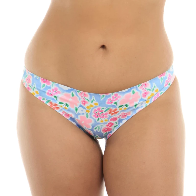 Body Glove Women's Basic Fuller Coverage Bikini Bottom Swimsuit, Daydream Reversible Floral, Medium