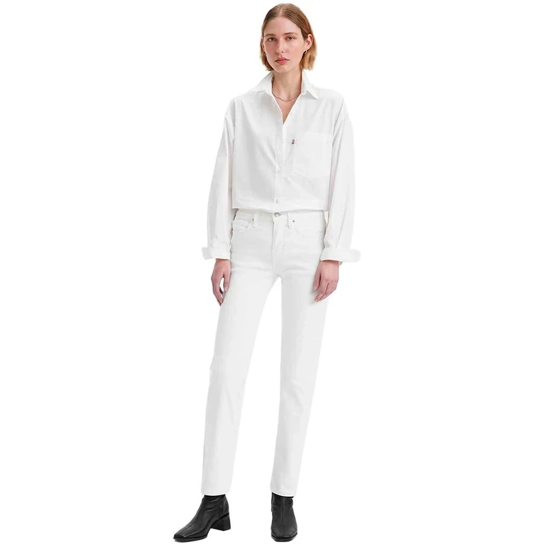 Levi's Women's 314 Shaping Straight Jeans, Soft Clean White, 34W x 32L